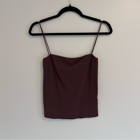 NWT Oak + Fort Stretch Spaghetti Strap Tank Top Size Small - Picture 2 of 12